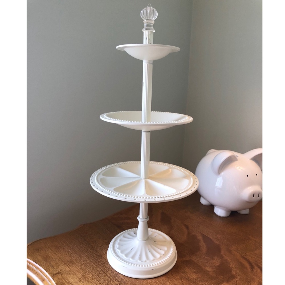 Pottery Barn three tiered jewelry earring stand